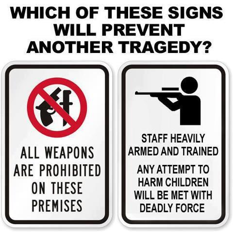 school gun signs