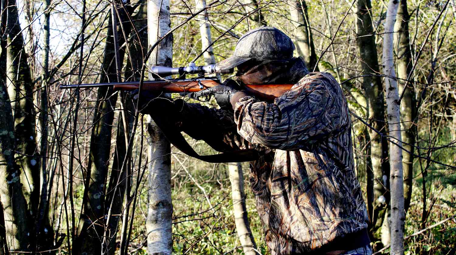Feature | Hunter with his rifle in the forest | AR-7 | Best Survival Gun?