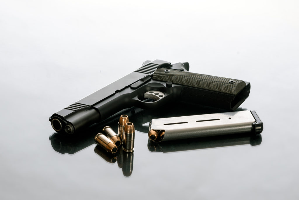 handgun and clip