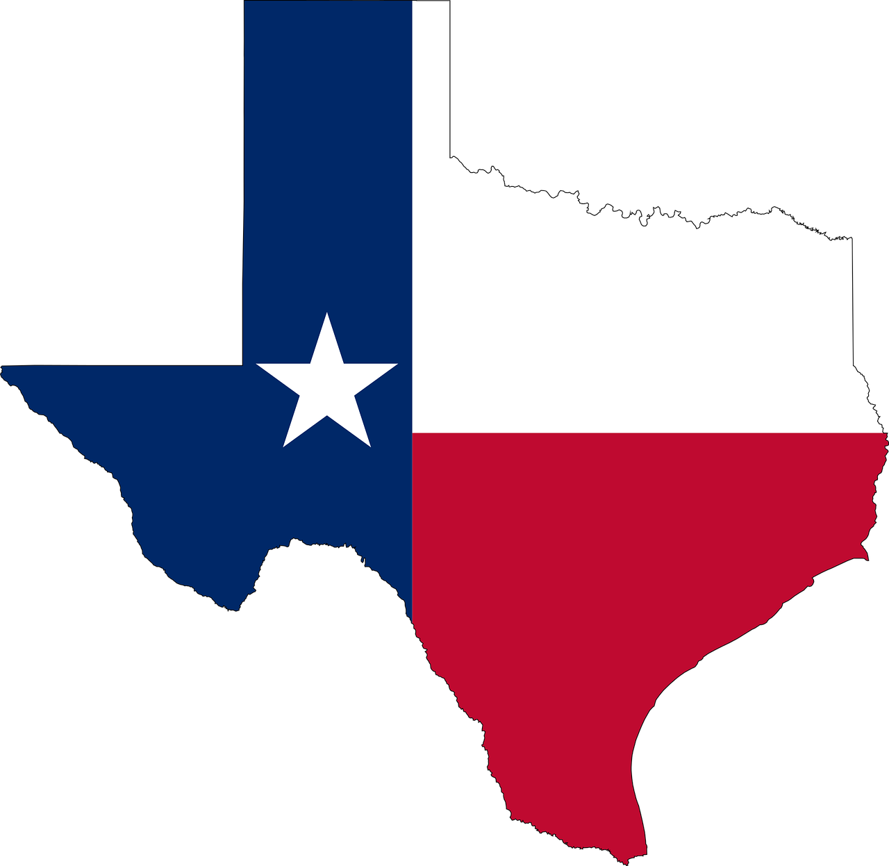 State of Texas with flag