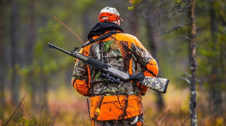 Hunter in Fall hunting