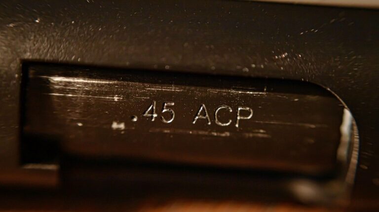 Close-up photo of handgun vintage pistol firearm | Homemade .45 ACP Single Shot Pistol [Video] | Featured
